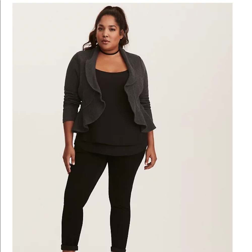 Ruffle military blazer size 1